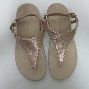 Vionic Orthaheel Kirra T-Strap Leather sandals 7